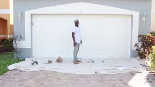 how to use graco tc pro  spray painting a garage door [upl. by Annawal881]