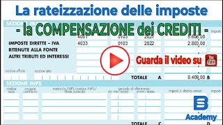 La compensazione dei crediti F24 [upl. by Orteip661]