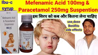 mefenamic acid and paracetamol suspension जानिए हिन्दी में  Meftagesic p syrup  ibu c syrup [upl. by Cecile]