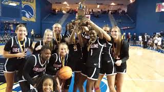 Ursuline defeats Caravel in girls basketball championship game for the ages [upl. by Casper652]