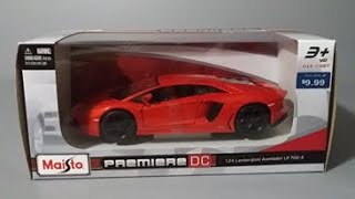 124 scale Maisto Lamborghini Aventador LP 7004 [upl. by Ennairam]