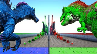 SPINOSAURUS VS TREX DEATHRUN  ARK Dinosaurs [upl. by Brendan394]