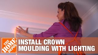 Install Crown Moulding With Lighting  Crown Moulding Ideas  The Home Depot [upl. by Saied38]