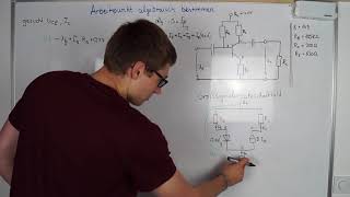 Arbeitspunkt algebraisch bestimmen  Großsignalersatzschaltbildanaylse  Elektrotechnik [upl. by Knuth524]