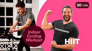 20 Minute HIIT Burn Calories Indoor Cycling Workout  Motosumo [upl. by Ennairda]