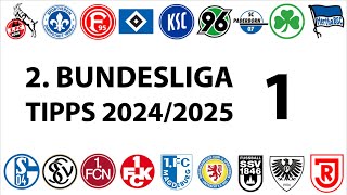 Bundesligatipps 2Liga  1Spieltag  Saison 20242025 [upl. by Assillam]