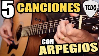 Las 5 mejores canciones de ROCK para aprender ARPEGIOS en guitarra [upl. by Wieche636]