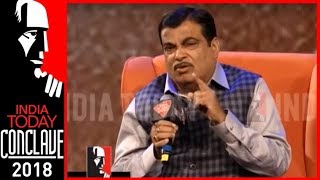 BJP Achieved In 4 years What Congress Couldnt Do In 50  Nitin Gadkari  India Today Conclave 2018 [upl. by Sirrap]