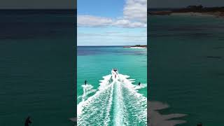 Wait for it Wakeboarding in Dunsborough Western Australia Drone Footage 4K drones mavic3 [upl. by Deibel]