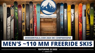 2024 Mens 110 mm Freeride Ski Comparison with SkiEssentialscom [upl. by Ainattirb]