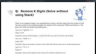 Ace Algorithms and Programming Interviews in Swift  Remove K WithoutStack [upl. by Ynad]