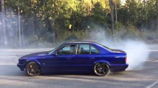 BMW E34 Drift amp Sound [upl. by Enyawed]