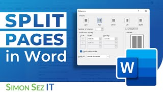 How to Split Pages in Microsoft Word [upl. by Ransom]