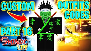 ⭐SHINDO LIFE CUSTOM OUTFITS CODES PART 16⭐ [upl. by Carma795]