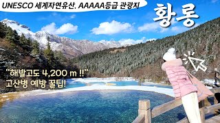 세계자연유산 AAAAA 신비한 연못이 있는 황룡 풍경구  고산병 증상 예방 방법  꼭 가봐야 할 여행지 추천 3편 [upl. by Pyle]