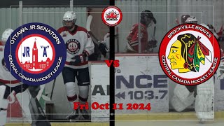 CCHL Highlights Ottawa vs Brockville Oct 11 2024 [upl. by Aramoiz336]