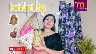 🌼 most trending potli Bags from meesho under 150🌼 youtubeshorts bags meesho [upl. by Anelle462]