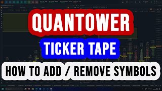 How to Customise Ticker Tape in Quantower [upl. by Aihsenot]