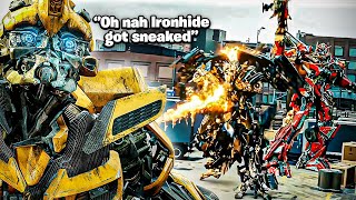 When bumblebee watched ironhide get SNEAKED by Sentinel Prime [upl. by Novhaj]