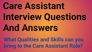 🇬🇧UK care home job interview questions and Answerscare Assistant interviewSenior care interviewUK [upl. by Aicileb874]