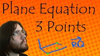 How To Find Plane Equation Given 3 NonCollinear Points [upl. by Nitsur]