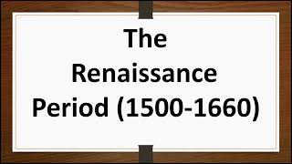 The Renaissance period  History of English Literature  Explanation [upl. by Latsyrcal682]