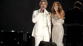 Celine Dion and Andrea Bocelli live in Central Park The Prayer [upl. by Rovert]