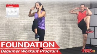 Foundation 30 Day Beginner Workout Program  FREE Home Workout Plan for Beginners Exercise Calendar [upl. by Barden]