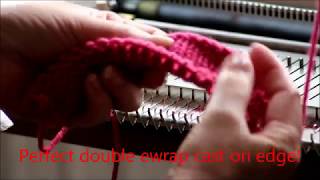 Double Ewrap Cast On Machine Knitting [upl. by Abran]