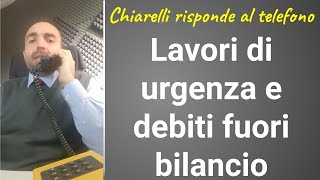 Chiarelli risponde al telefono lavori di urgenza e debiti fuori bilancio [upl. by Licec]