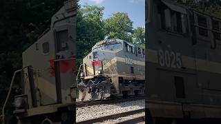 NS Monongahela heritage leads 27A meets 12R norfolksouthern heritageunits railfanning shorts [upl. by Lynsey]