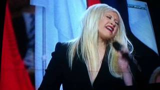 2011 super bowl christina aguilera national anthem [upl. by Chobot]