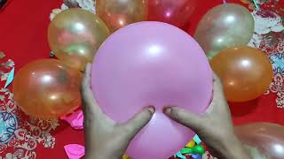 FUN COLORFUL BALLOON POPPING satisfying asmr balloonpop fun balloon popping colour sounds [upl. by Glori]