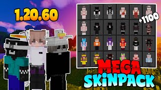 Mega skin pack para Minecraft Bedrock 12060 1100 skins [upl. by Valina]