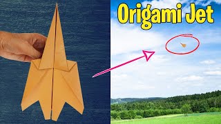 Origami Paper Plane Fighter Jet  How to Make a Paper Airplane That Flies Far For Beginners [upl. by Reid900]