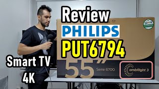 PHILIPS PUT6794 Ambilight Smart TV 4K con Dolby Vision  Review Completa [upl. by Refinnej]