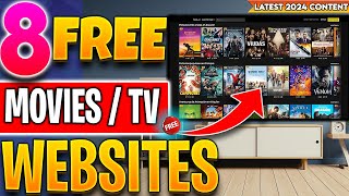 🔴Top 8 Websites to Watch FREE Movies  TV Shows No Sign up 2024 Update [upl. by Ynos839]