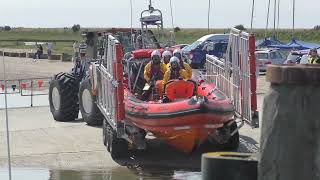 Rye RNLI Atlantic 85 Lifeboat Launch 20th July 2024 [upl. by Aihsetan556]