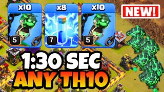 EPIC STRATEGY  Th10 LAVALOON Attack Strategy  Th10 Attack Strategy  Th10 New Troop🔥 [upl. by Retla]