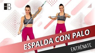 Ejercicios para FORTALECER LA ESPALDA en Casa y mejorar POSTURA ESPALDA ▶ Con palo [upl. by Eigna33]