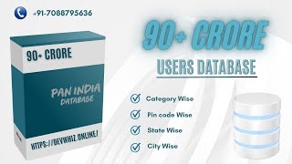 pan india database  how to get mobile number database free database [upl. by Essie663]