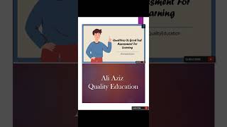 Qualities Of Good Test Assessment For Learning  AliAzizQualityEducation [upl. by Zeuqram605]