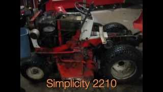 Simplicity 2210 Garden Tractor [upl. by Ahsinot]