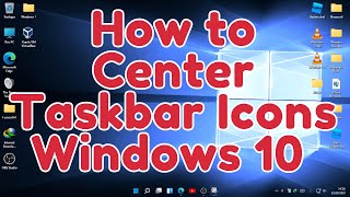 How to Center Taskbar Icons Windows 10 VERY EASY [upl. by Georgiana]