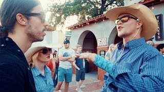 Texan Cowboys Meet Vegan Protesters [upl. by Adnilav]