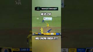 MI vs CSK Will dhoni finish it shorts cricket cricketlover [upl. by Yennej337]