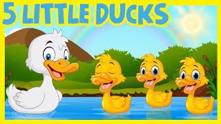 5 Little Duck Kids Song  Nursery Rhymes For Kids and Toddlers  ducksong [upl. by Aliek]