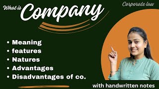 Company and it’s features  advantage amp Disadvantages  features of company  company law [upl. by Sredna630]