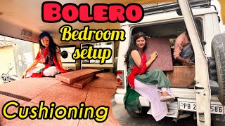 Bolero Bed cushion Setup bolero mahindra awning bedroom campingbed camping campervan caravan [upl. by Arikihs]