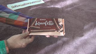 Unboxing and test of Roshen Konafetto Cocoa Wafer Rolls [upl. by Nivalc]